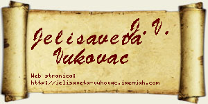 Jelisaveta Vukovac vizit kartica
